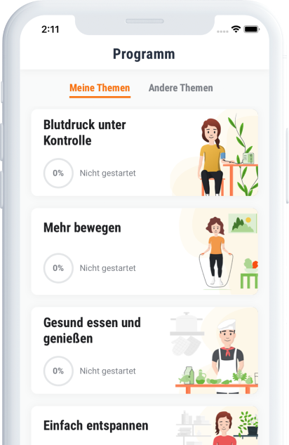 Abbildung Programm in der Manoa App