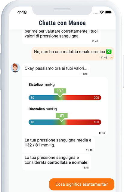 Figura Feedback della pressione sanguigna in chat